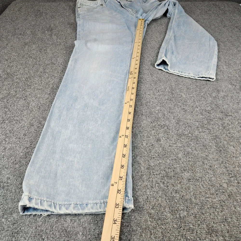 BKE Ryan Straight Leg Light Wash Denim Jeans Mens 34R Blue Cotton Blend